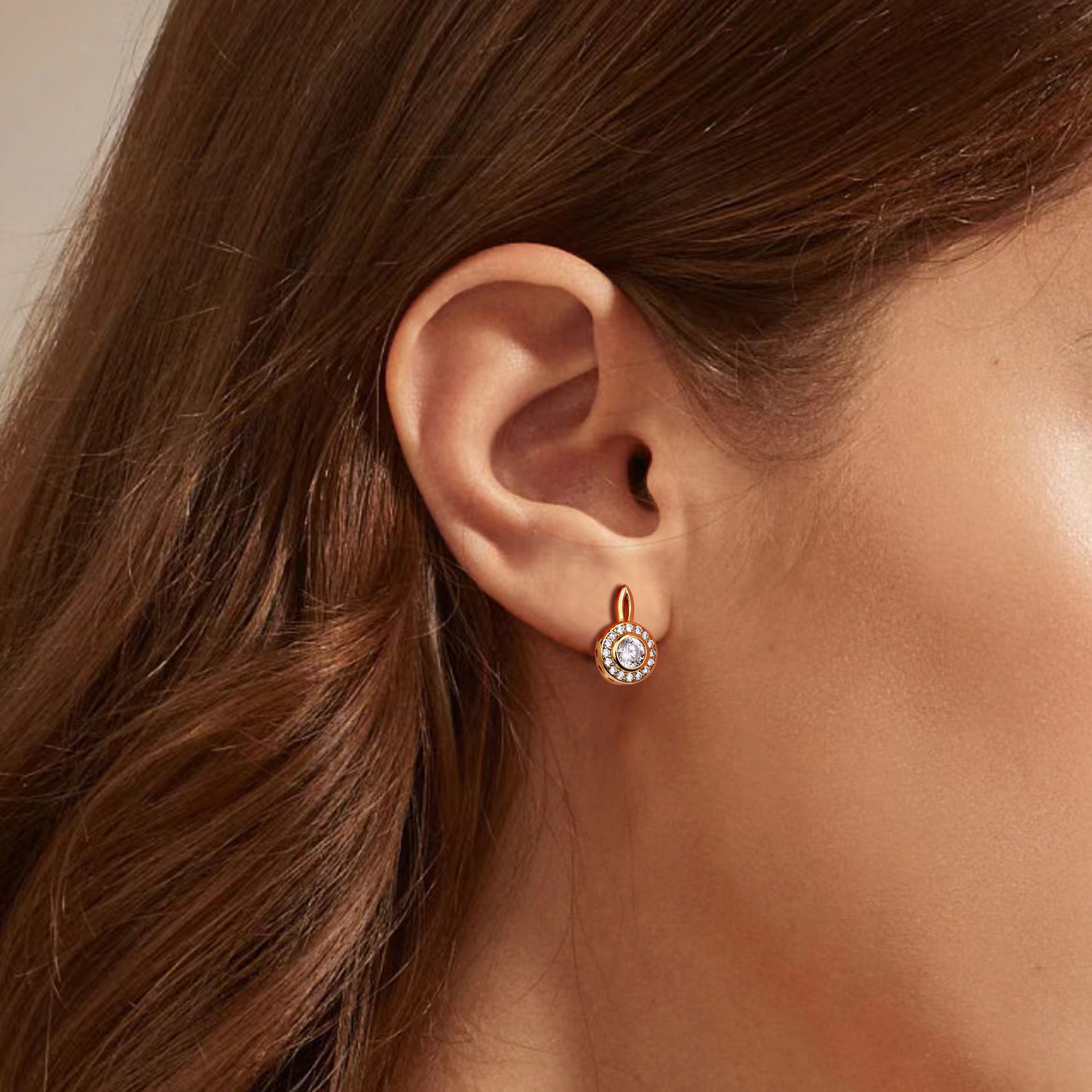 Damen Ohrhänger mit funkelndem Zirkonbesatz und hochwertigem 925 Sterling Silber Shop Nory
