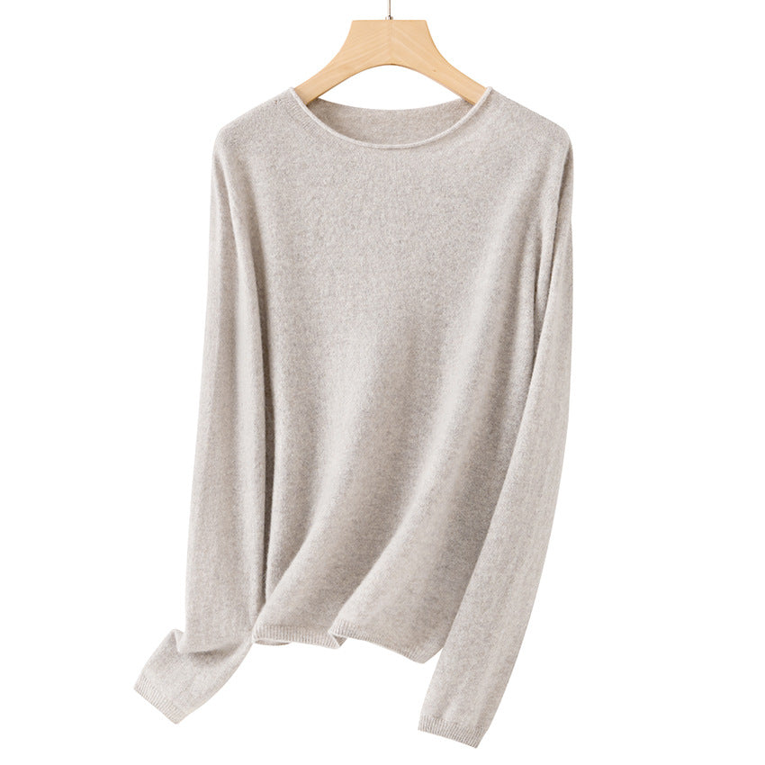 Damen Feiner Rundhalspullover aus Kaschmirmix mit leichtem Oversize-Schnitt Shop Nory
