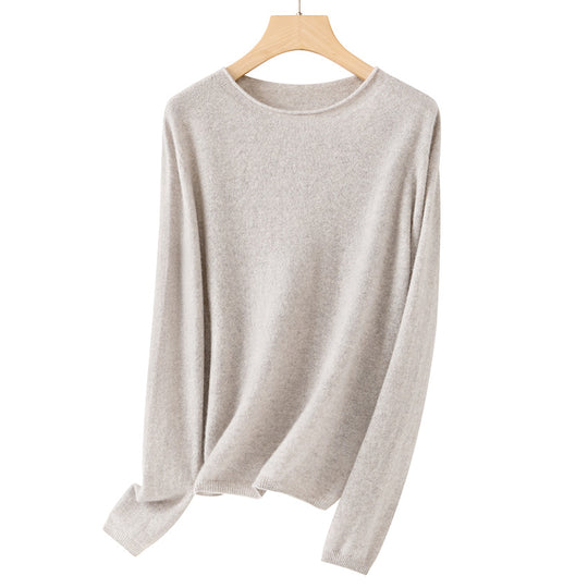 Damen Feiner Rundhalspullover aus Kaschmirmix mit leichtem Oversize-Schnitt Shop Nory
