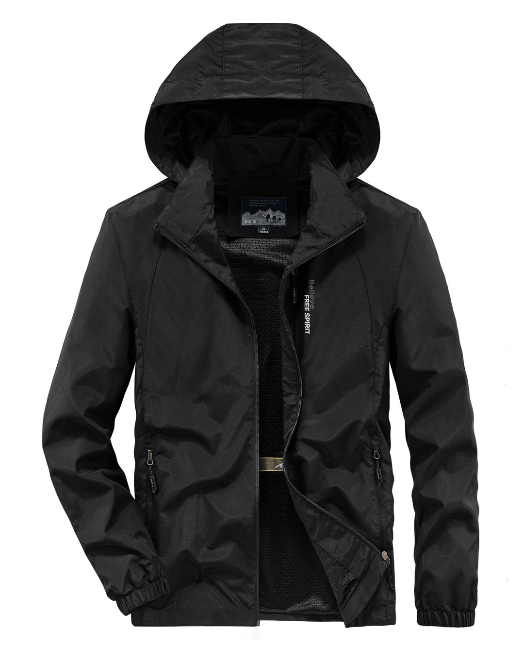 Herren Ultraleichte Atmungsaktive Kapuzenjacke mit perforiertem Mesh‑Futter und Reißverschlusstaschen Shop Nory