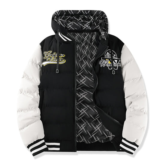 Herren Modische Steppjacke mit hohem Kragen und kontrastierenden Akzenten Shop Nory