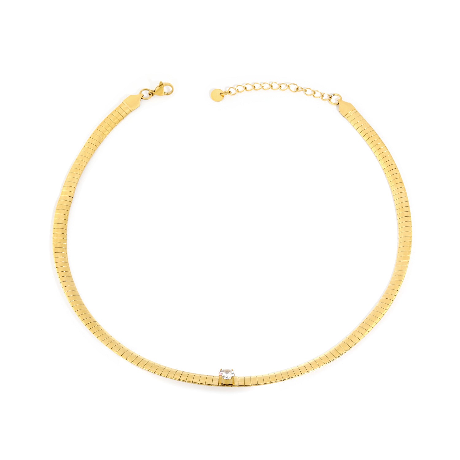 Damen elegante Choker-Halskette mit funkelndem Kristall Shop Nory