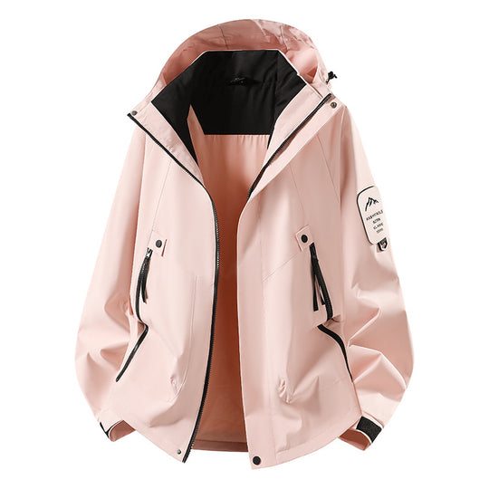 Herren Zwei-in-eins Wetterschutzjacke mit abnehmbarer Steppweste und verstellbarer Kapuze Shop Nory