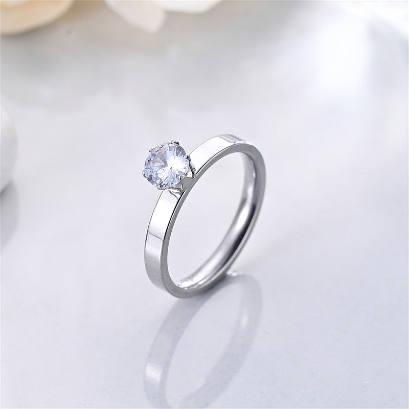 Damen Ring mit funkelndem Kristall Shop Nory
