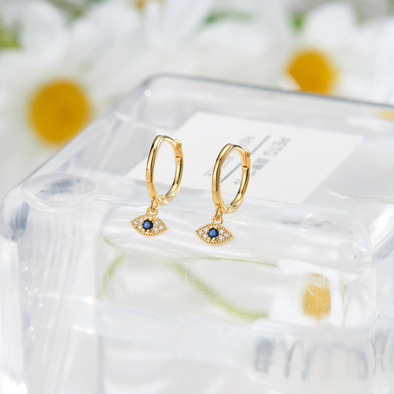 Damen Ohrhänger mit schützendem Auge und funkelnden Zirkonia Shop Nory