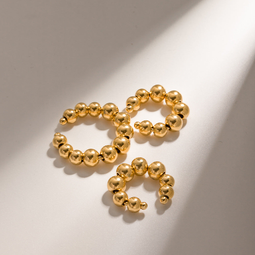 Damen Offener Ring mit strahlenden Kugeldetails Shop Nory