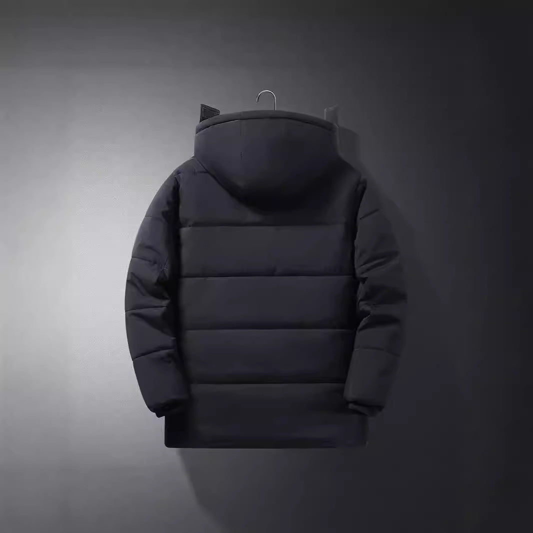 Herren Kurzparka mit gesteppter Thermofütterung, Kapuzenansatz und Multifunktionsklappentaschen Shop Nory