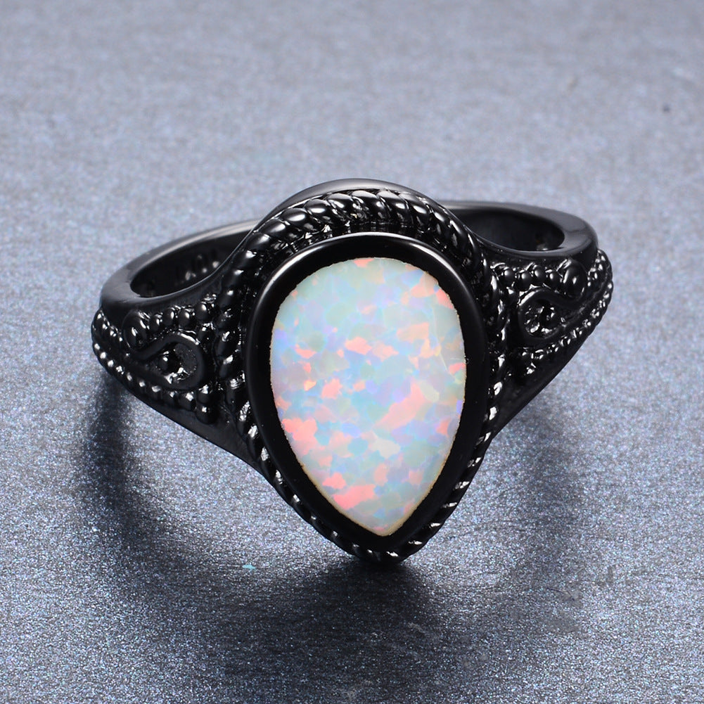Damen Ring mit kunstvollem Opal-Inlay und filigranem Details Shop Nory