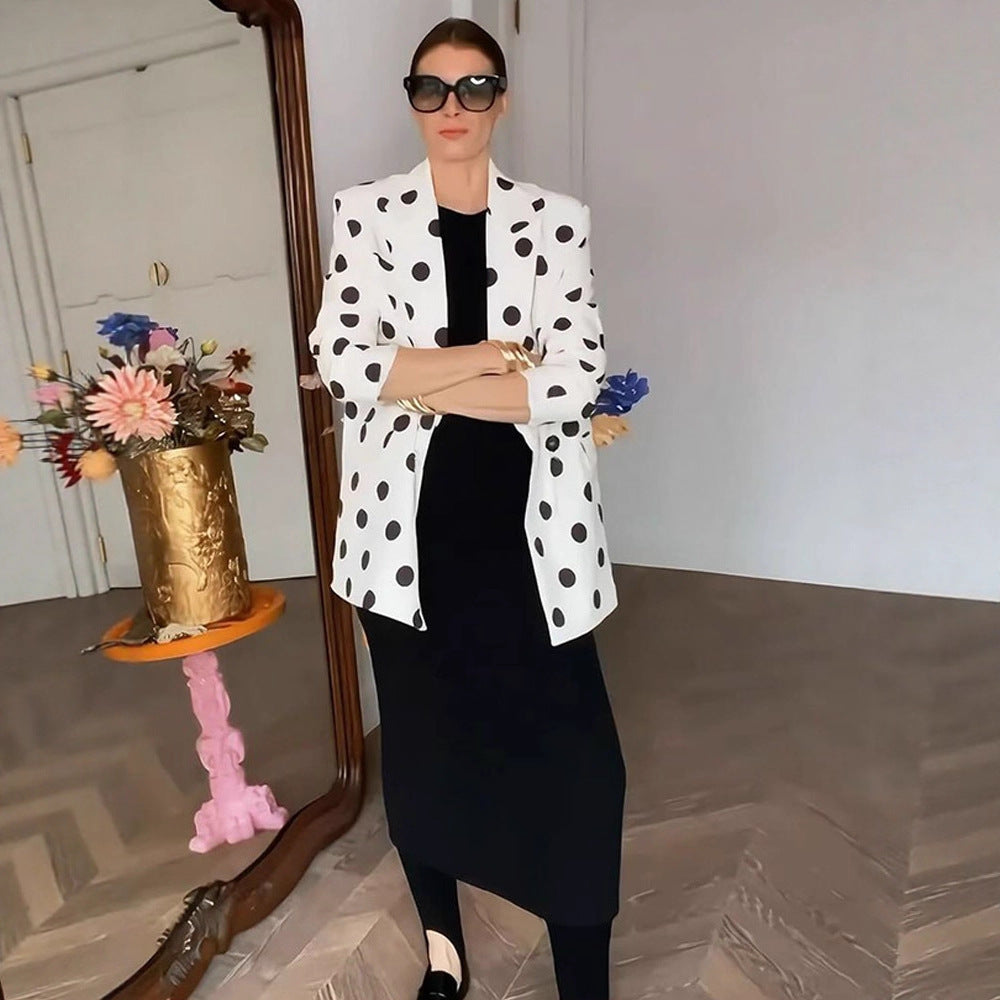 Damen modischer Blazer mit Punkten