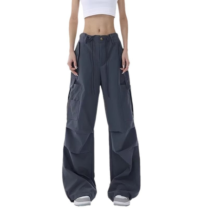 Damen Cargo-Hose im lässigen Oversized-Schnitt mit praktischen Taschen und verstellbarem Bund Shopnory