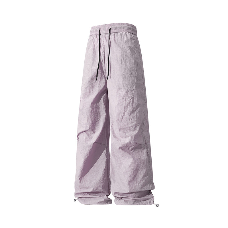 Unisex Weite technische Nylon-Hose mit Kordelzug und verstellbarem Saum Shop Nory