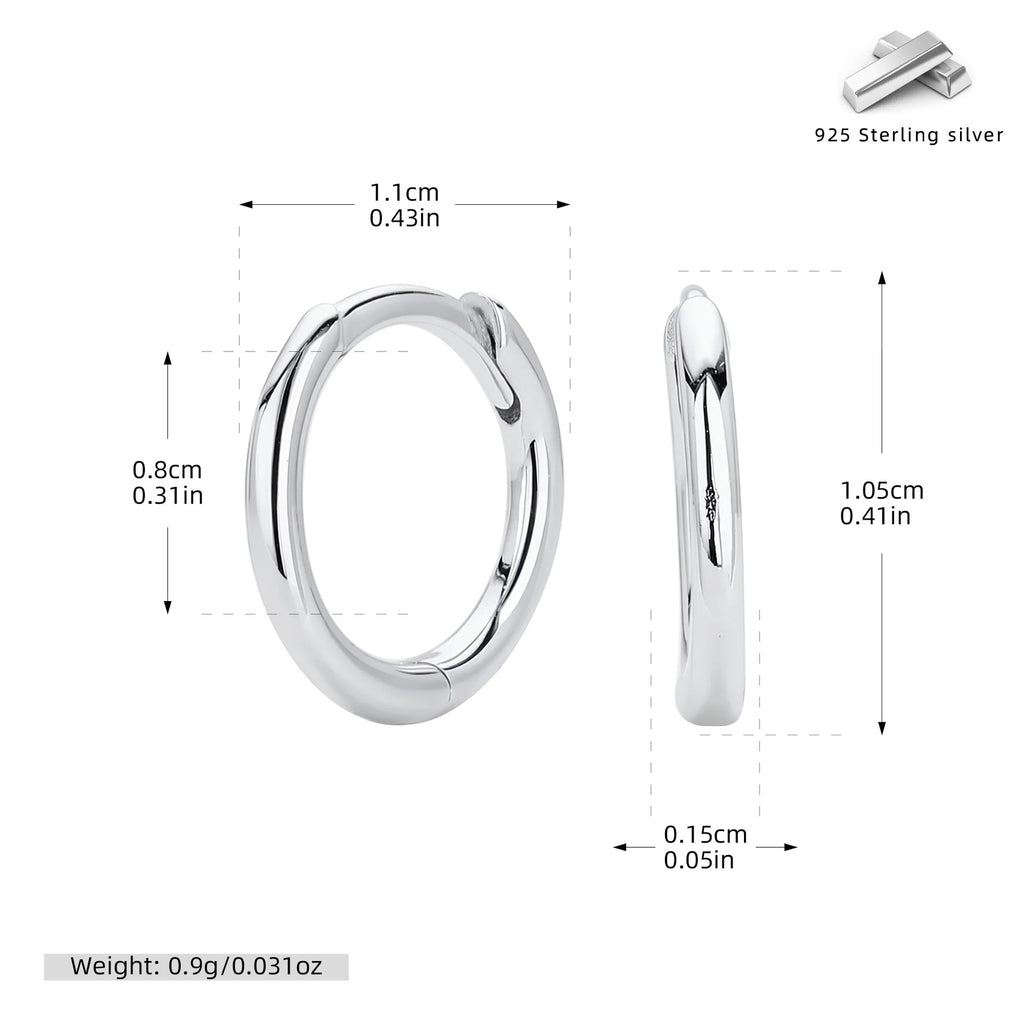 Damen Creolen mit modernem, geschwungenem Design aus 925 Sterling Silber Shop Nory