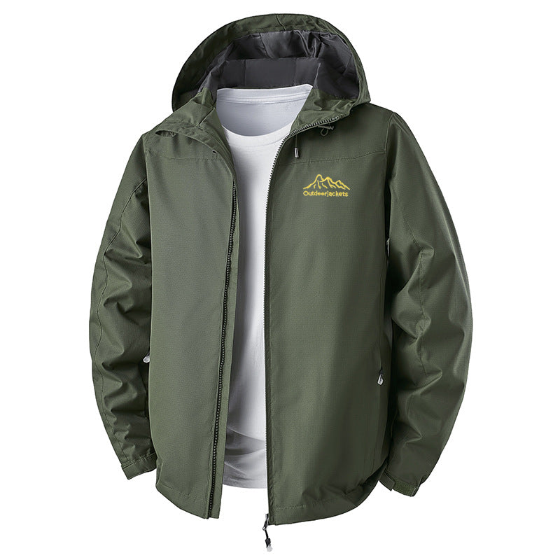 Herren Technische Outdoorjacke mit verstellbarem Kapuzendesign Shop Nory