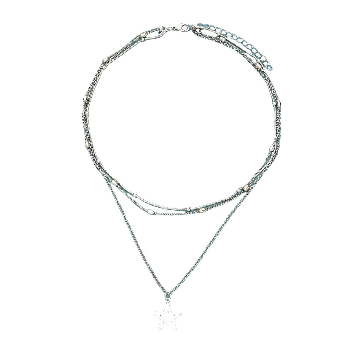 Damen mehrlagige Halskette mit eleganten Sternanhängern Shop Nory
