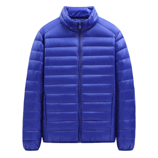 Herren ultraleichte gesteppte Steppjacke mit Stehkragen und durchgehendem Reißverschluss Shop Nory