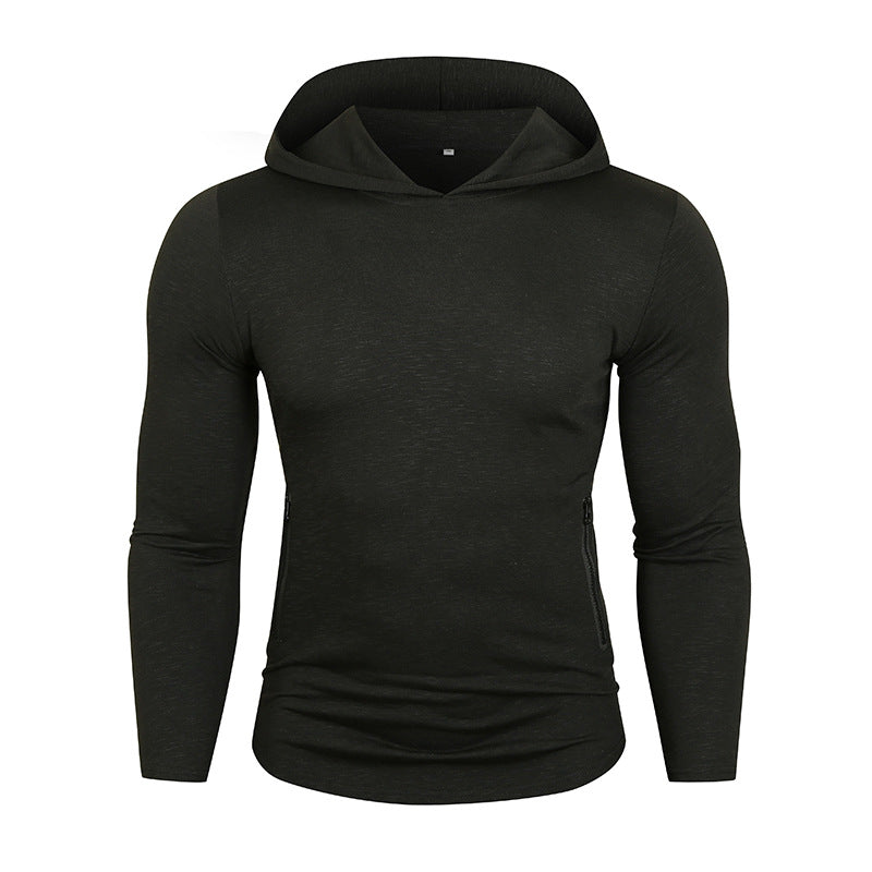 Herren Sportlicher Kapuzenpullover mit funktionalen Reißverschlusstaschen