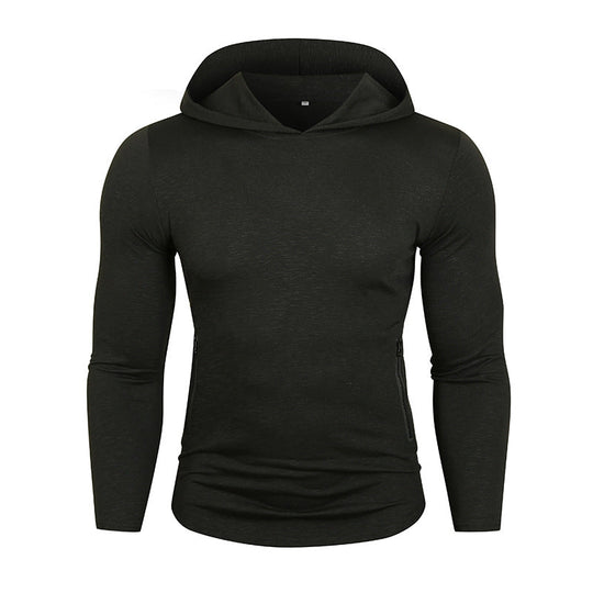 Herren Sportlicher Kapuzenpullover mit funktionalen Reißverschlusstaschen