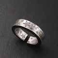 Damen Offener Ring mit kunstvollem Sterne- und Mondmotiv Shop Nory