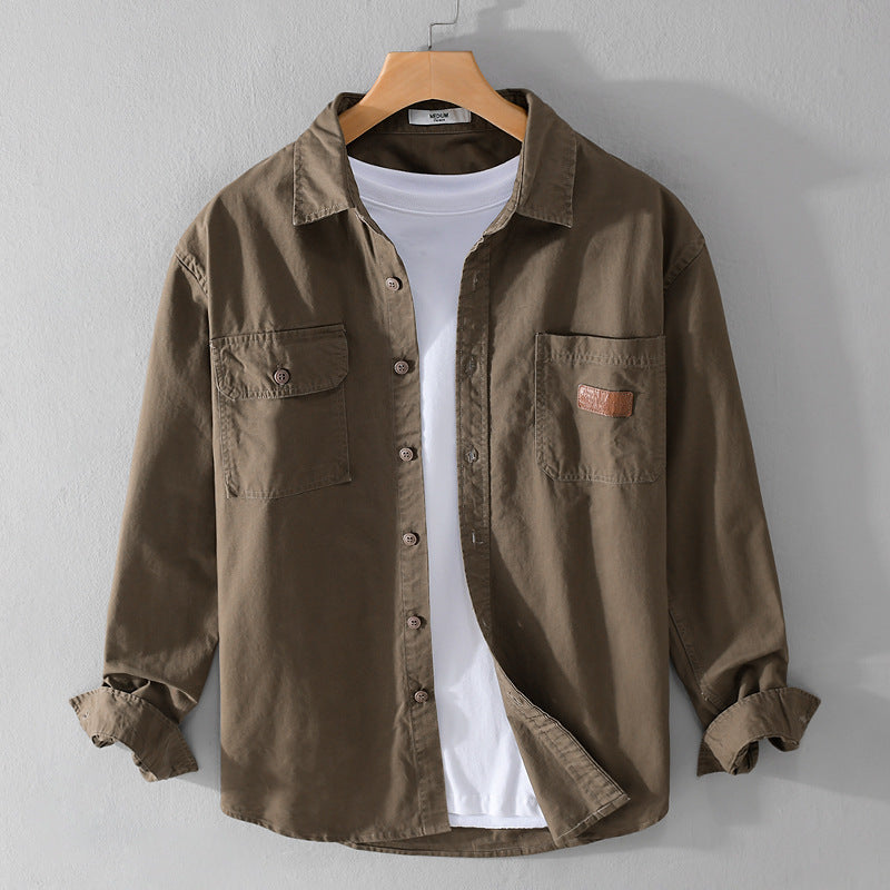 Herren Overshirt-Hemdjacke im Utility-Stil mit Brusttaschen Shop Nory