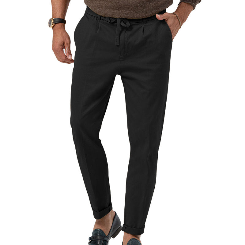 Herren Bequeme Chino-Hose mit elastischem Bund und stylischem Kordelzug