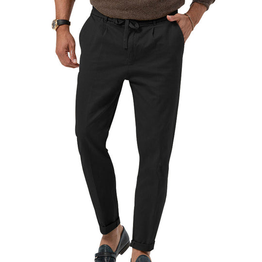 Herren Bequeme Chino-Hose mit elastischem Bund und stylischem Kordelzug