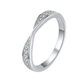 Damen Zarter Infinity-Ring mit funkelnden Zirkonia Shop Nory