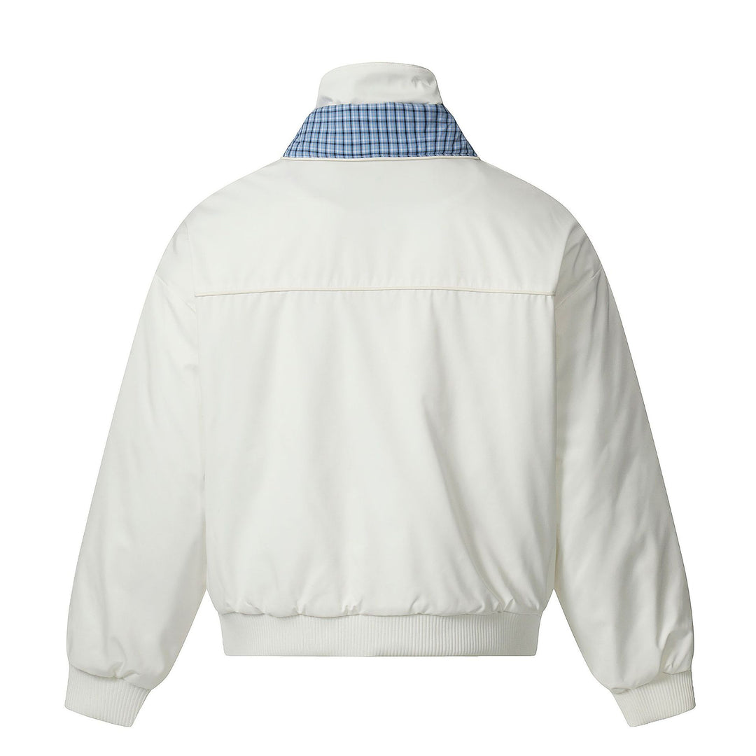 Unisex Kurzblouson mit hohem Doppelkragen und kariertem Innenfutter Shop Nory
