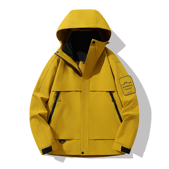 Herren multifunktionale Wasserfeste Softshell-Regenjacke mit abnehmbarer Fleece-Innenjacke Shop Nory