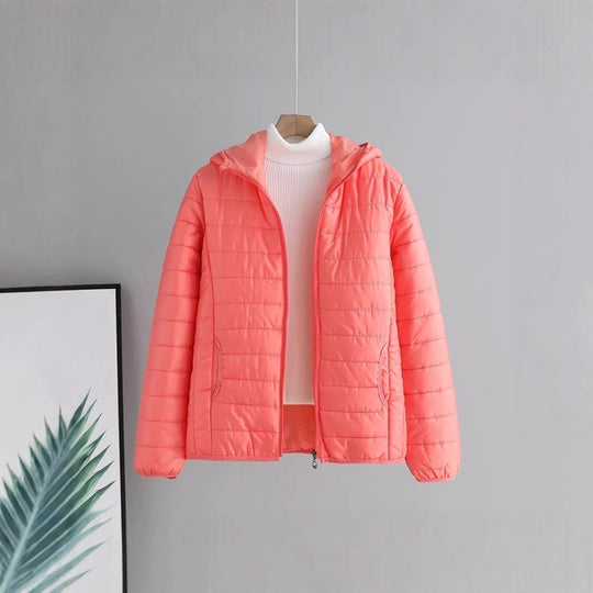 Damen leichte gesteppte Kapuzenjacke mit Thermoisolierung Shop Nory