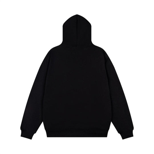 Unisex Oversize-Kapuzenpullover mit Statement-Print und Polka‑Dot-Applikation Shop Nory