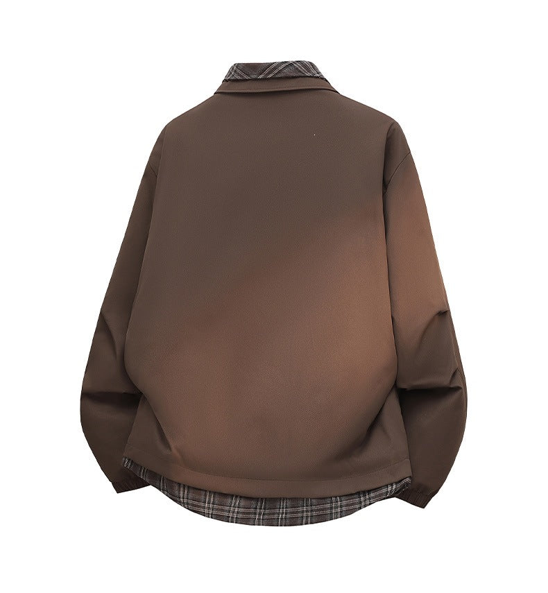 Herren Modische Doppeljacke mit Plüsch Innenfutter Shop Nory
