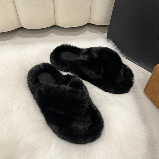 Damen Flauschige Hausschuhe mit kuscheligem Innenfutter