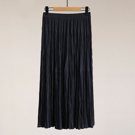 Damen Eleganter Faltenrock mit hohem Bund und fließendem Stoff Shop Nory