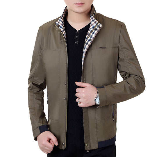 Herren Feldjacke mit Kontrast-Einsätzen und Brust-Reißverschlusstasche Shop Nory