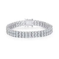Elegantes Tennisarmband Mehrreihig mit Funkelnden Zirkonia und Sicherer Steckschließe