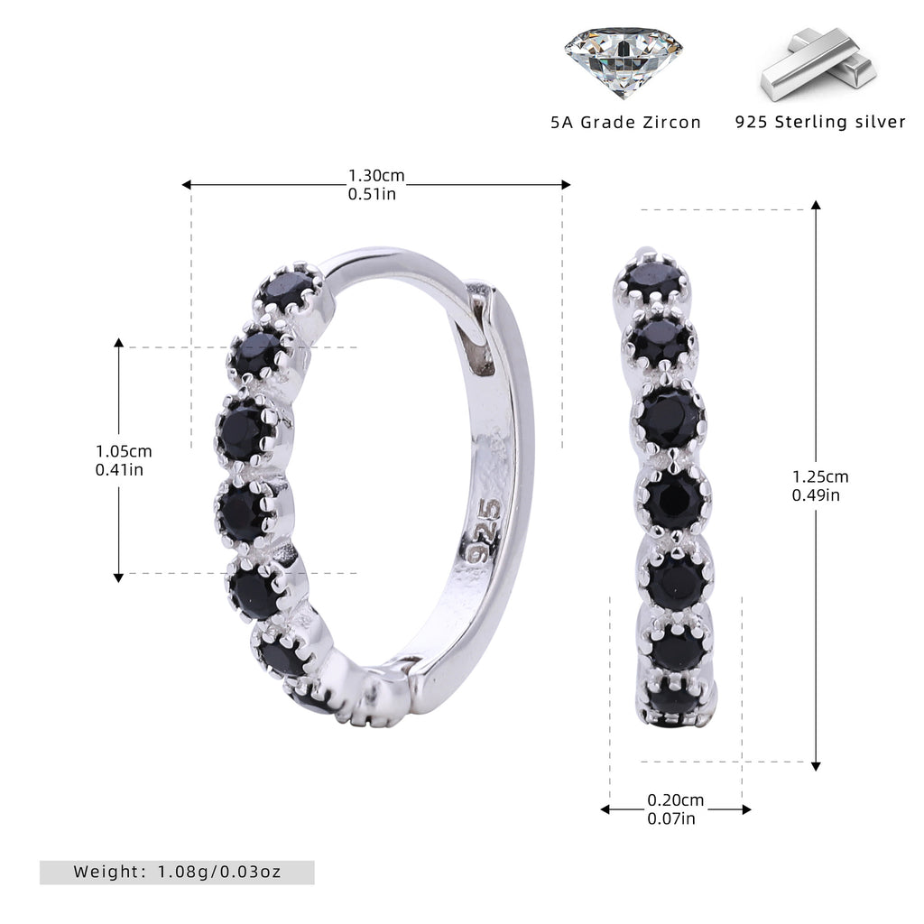Damen Creolen mit funkelnden Zirkon-Akzenten und hochwertigem 925 Sterling Silber Shop Nory