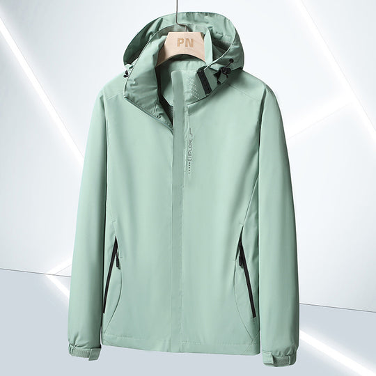 Herren Leichte Softshell-Funktionsjacke mit atmungsaktivem Meshfutter und verstellbarer Kapuze Shop Nory