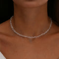 Damen Halskette aus filigranem Kristall mit eleganten Details Shop Nory