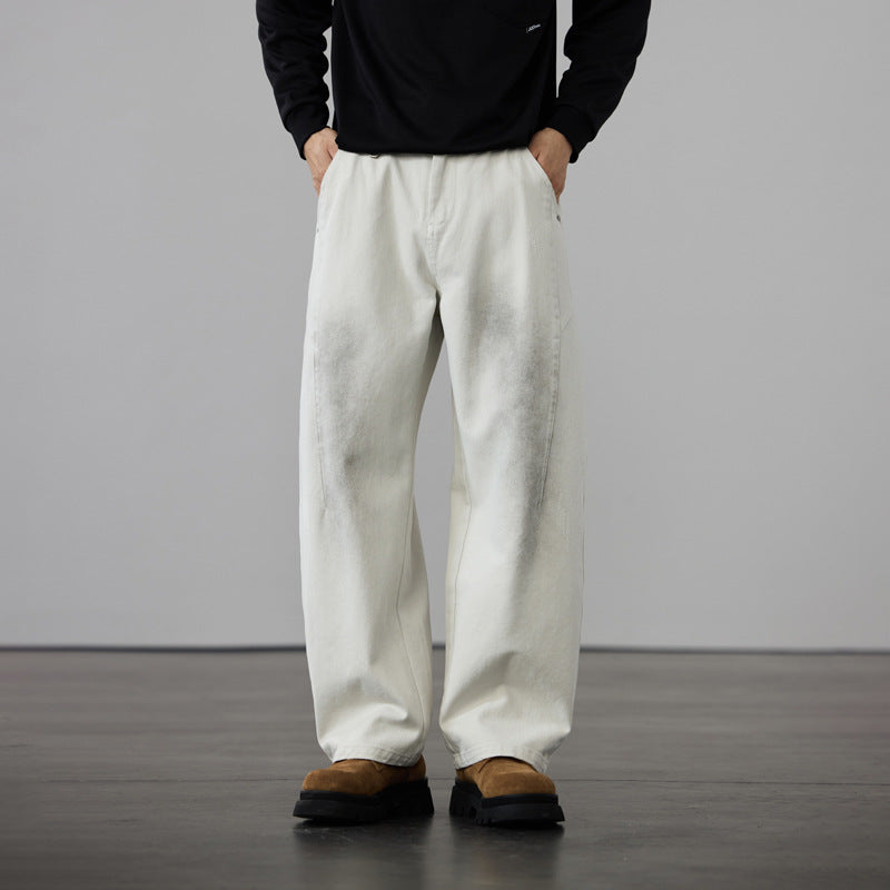 Herren Weit geschnittene Baumwoll-Canvas-Hose im Relaxed-Fit Shop Nory