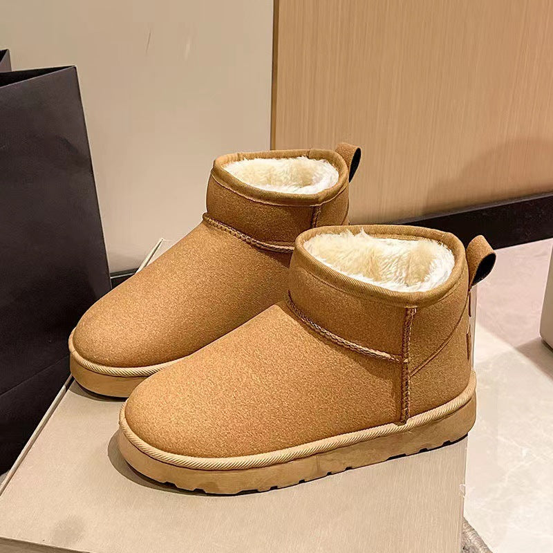 Damen Gefütterte Kurz-AnklShop Noryoots aus Veloursimitat mit Teddyfutter und dämpfender Plateau-Sohle Shop Nory