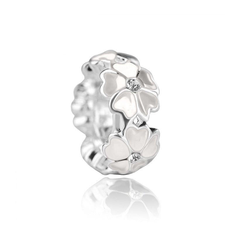 Facettierter Kristall-Charme Perlenanhänger Für Charm-Armband mit Zirkonia-Einfassung