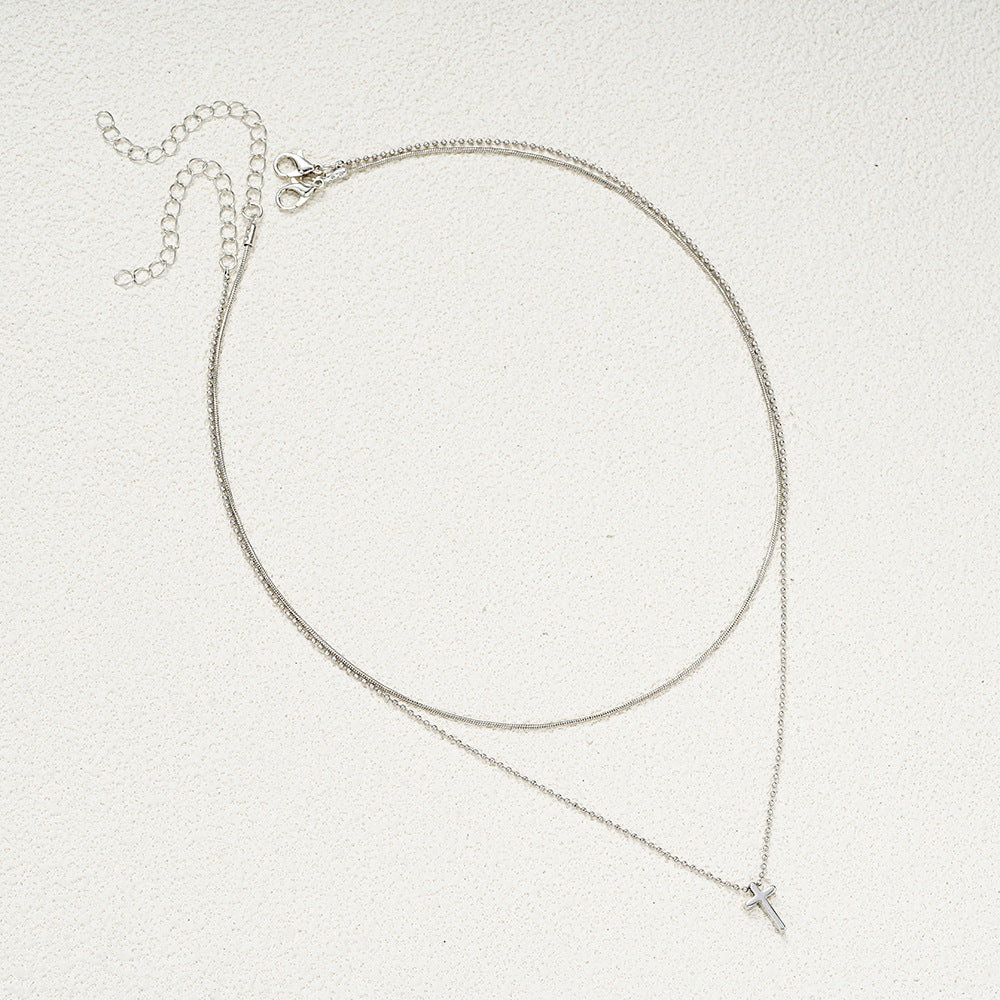Damen Halskette mit elegantem Kreuzanhänger aus hochwertigem Edelstahl Shop Nory
