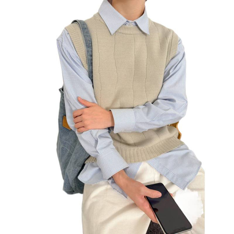 Unisex Stylischer Strickpullover ohne Ärmel Shop Nory
