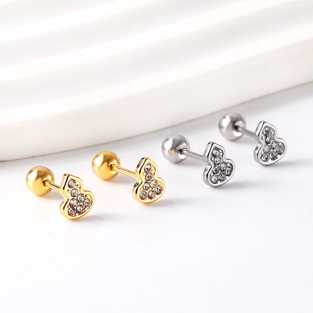 Damen Ohrstecker mit Pilz-Design und funkelnden Zirkonia Shop Nory