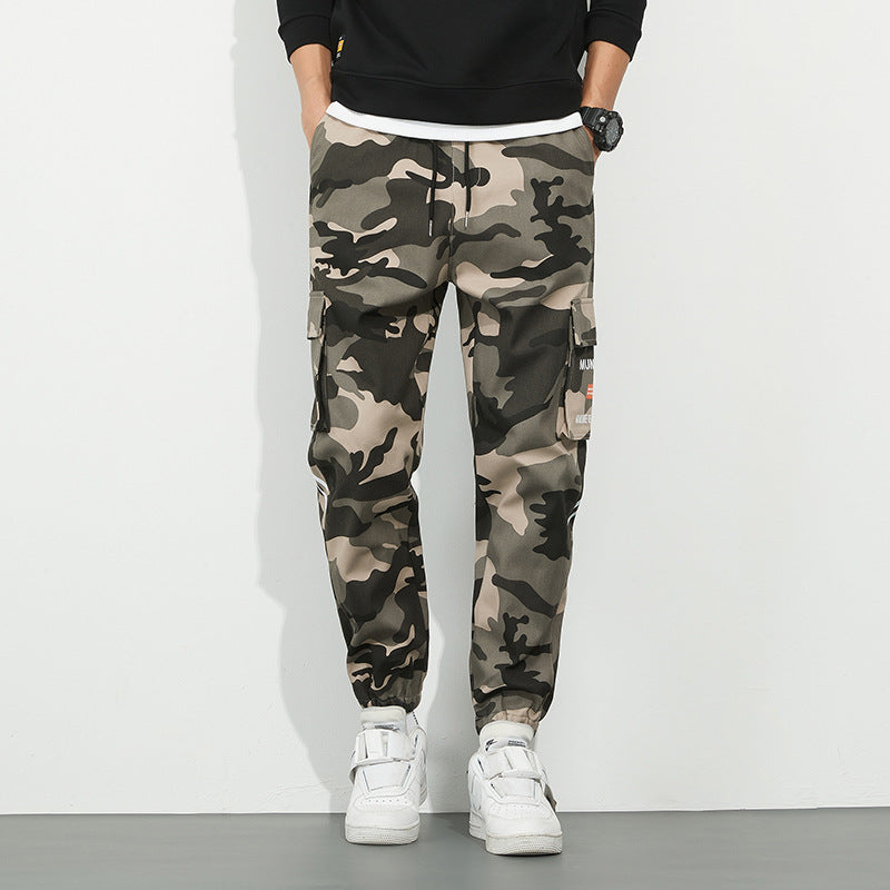 Herren Urbanes Camouflage-Jogger mit Utility-Taschen und elastischem Knöchelsaum Shop Nory