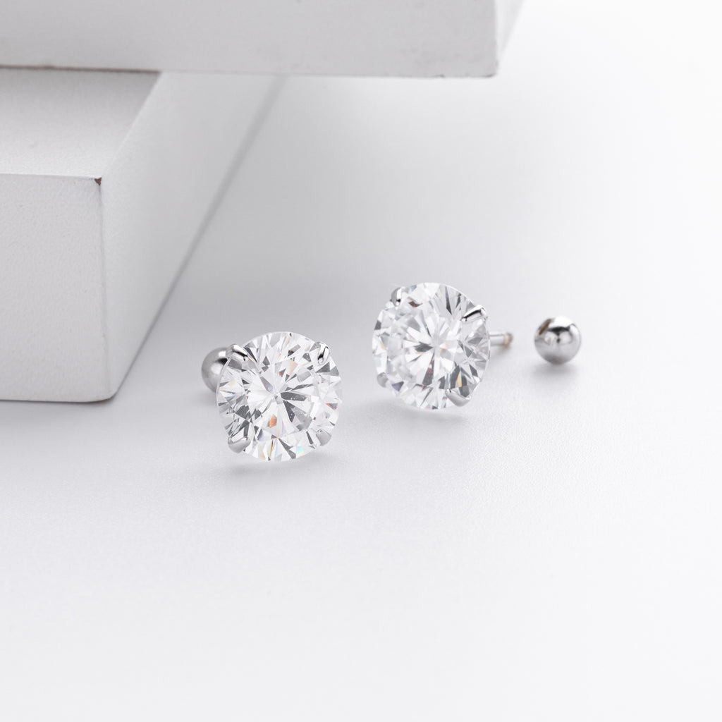Damen Piercing mit funkelndem Moissanit und hochwertigem 925 Sterling Silber Shop Nory
