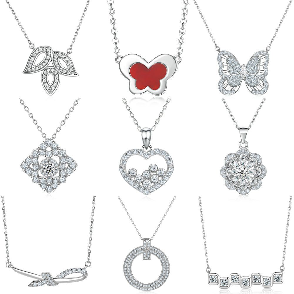 Damen Halskette mit funkelnden Zirkonia-Details Shop Nory