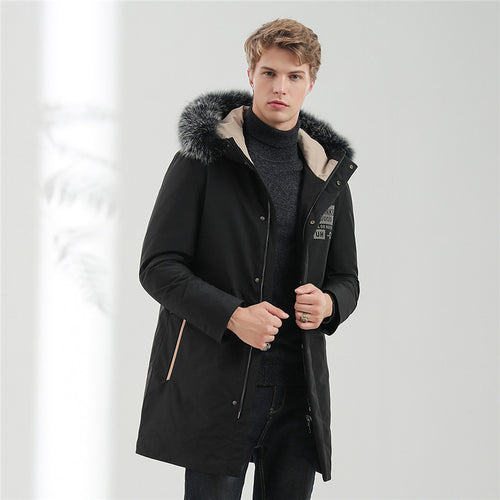 Herren Urbaner Winterparka mit abnehmbarer Kunstfellkapuze, thermoisolierender Steppfutterlage und verdecktem Reißverschluss Shop Nory