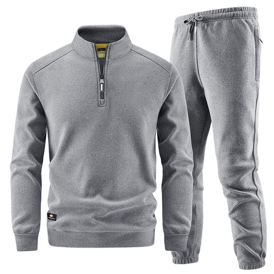Herren Fleece-Trainingsset mit Stehkragen und Elastikbund Shop Nory