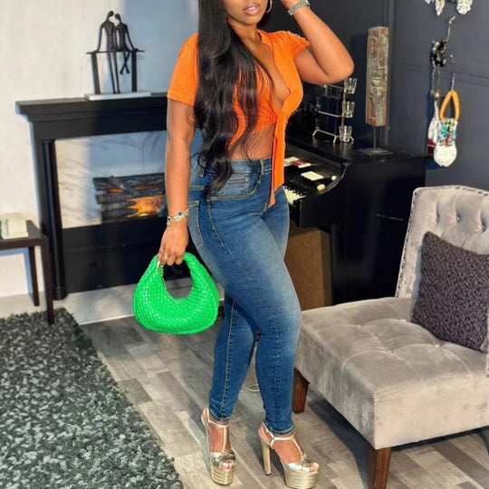 Damen Taillenbetonte Sculpting-Skinnyjeans mit modellierendem Hüftlift und schmaler Knöchellänge Shop Nory